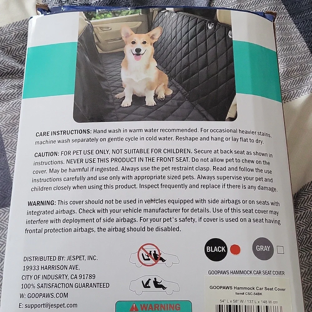 Car Seat Cover Hammock Pets, Dog hair New